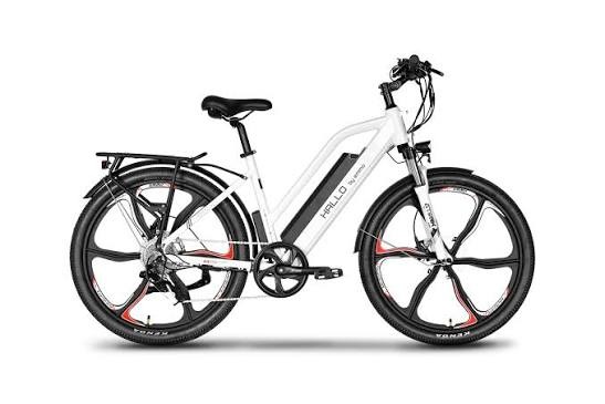 Electric Bicycle: A stylish electric bicycle with an integrated battery and pedal-assist system, designed for comfortable and efficient daily rides.