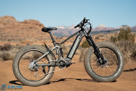 QuietKat Jeep electric mountain bike featuring full suspension, fat tires, and a powerful frame built for rugged off-road terrain.
